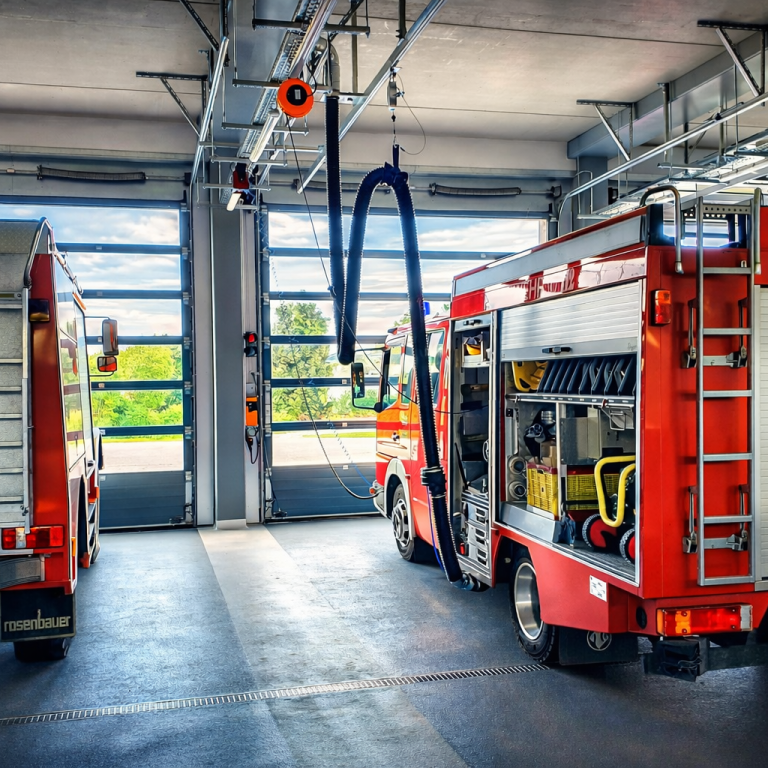 Brandschutz im Feuerwehrhaus- Fahrzeughalle